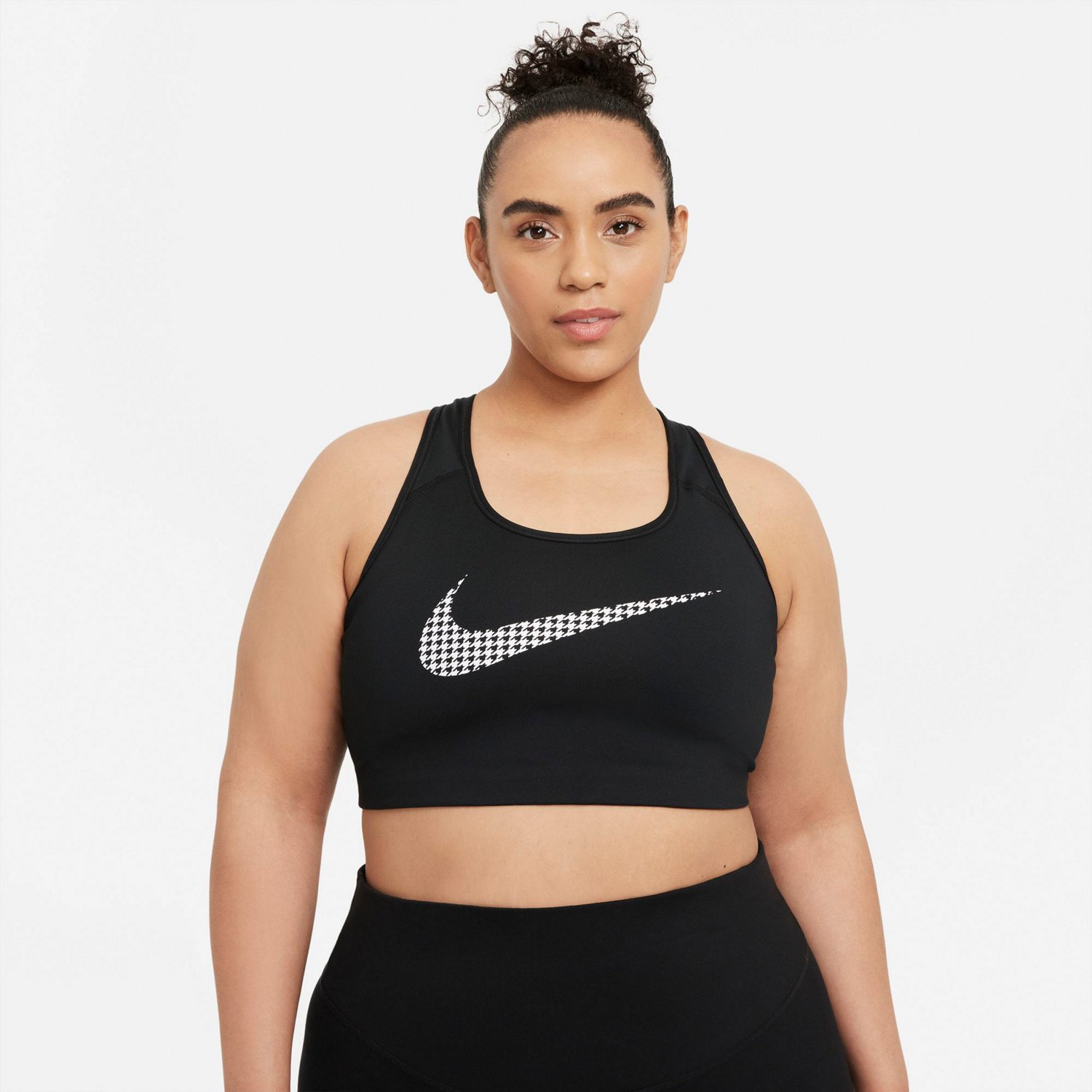 Nike Women's DriFIT Swoosh Icon Clash Medium Support Plus Size Sports