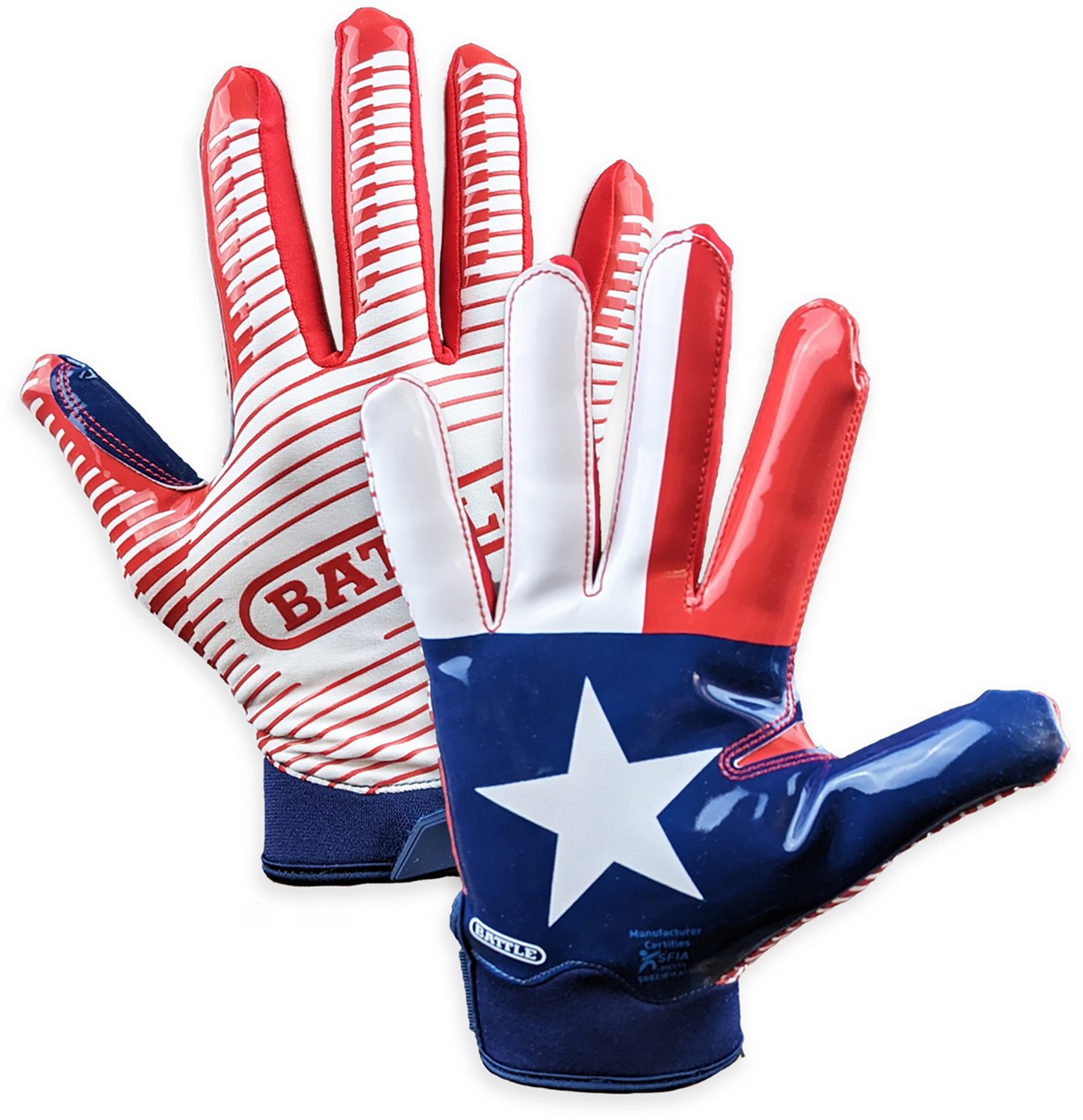 Battle Adults' Doom Texas Football Gloves Academy