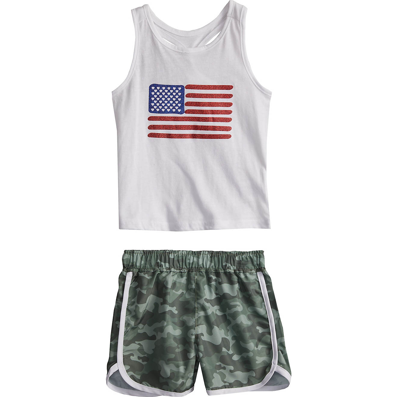 BCG Toddler Girls' Americana Tank Top and Shorts 2-Piece Set                                                                     - view number 1
