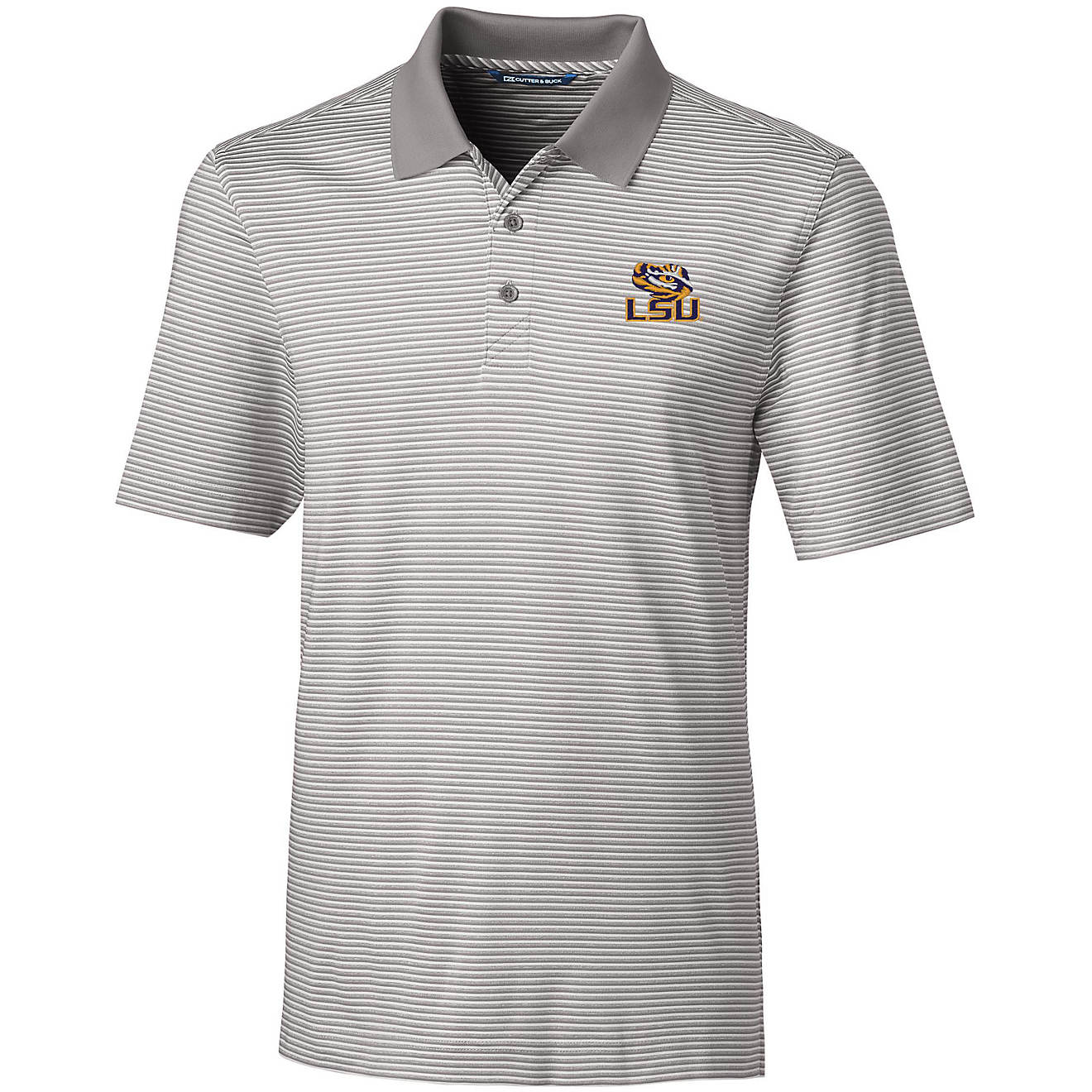 Cutter & Buck Men's Louisiana State University Forge Tonal Stripe Polo                                                           - view number 1