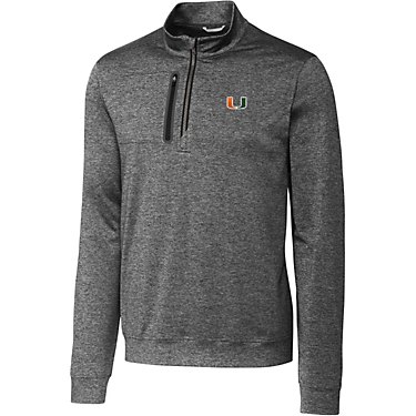 Cutter & Buck Men's University of Miami Stealth Half Zip -TALL-