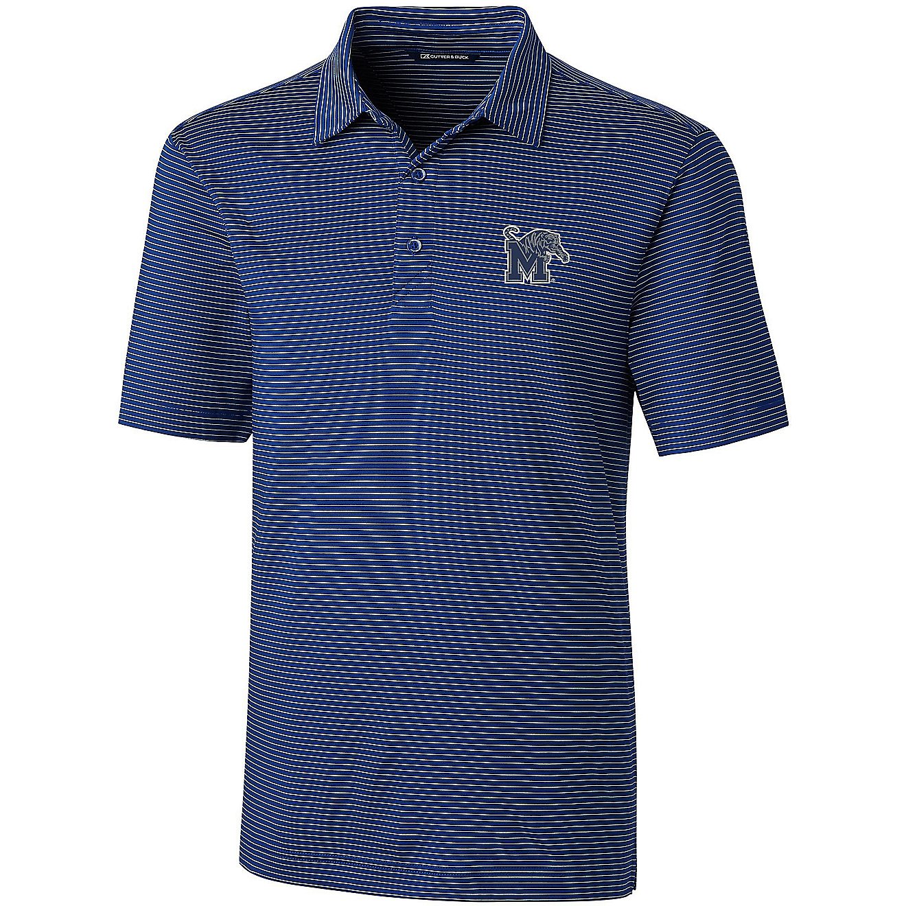 Cutter & Buck Men's University of Memphis Forge Tonal Stripe Polo                                                                - view number 1