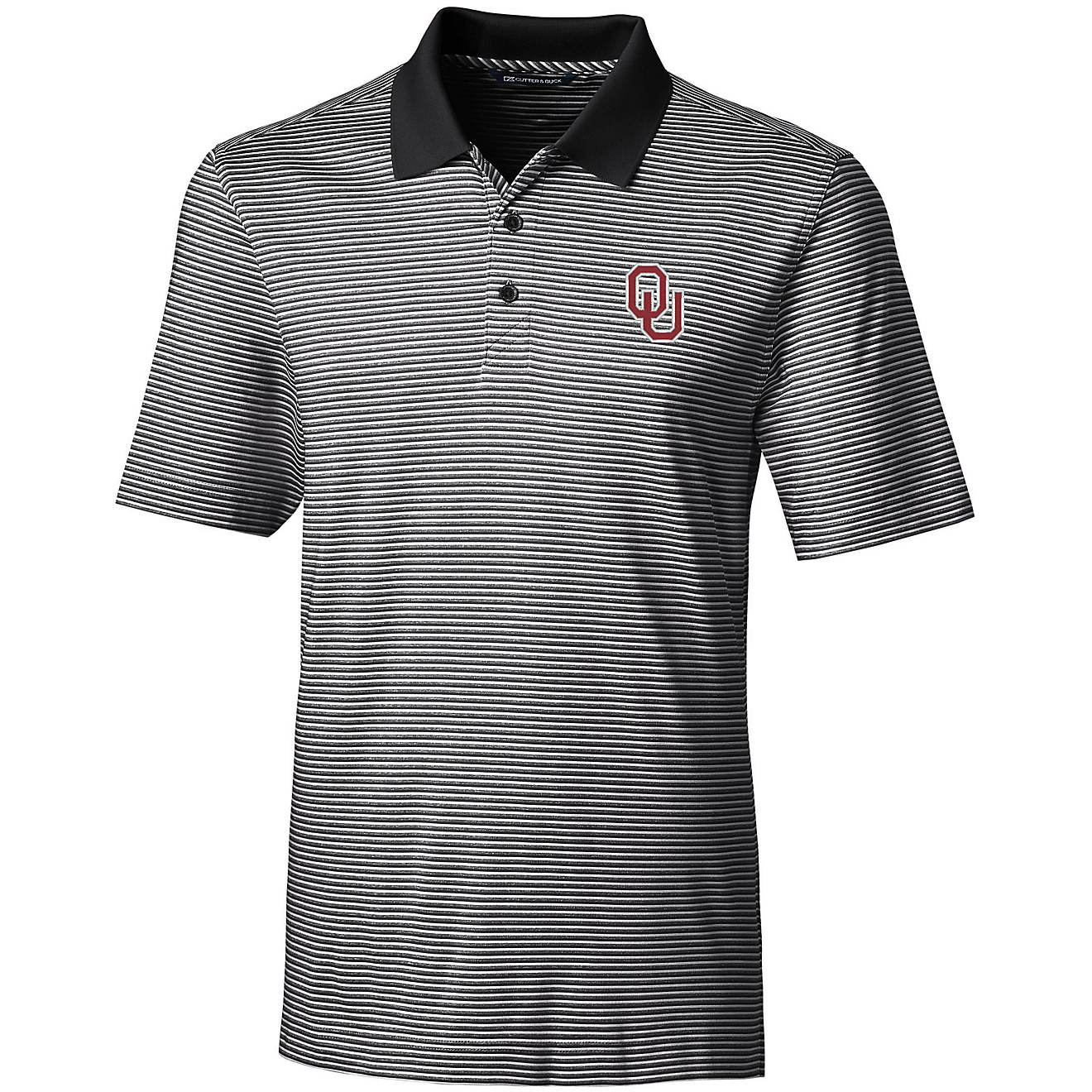 Cutter & Buck Men's University of Oklahoma Forge Tonal Stripe Polo Shirt                                                         - view number 1