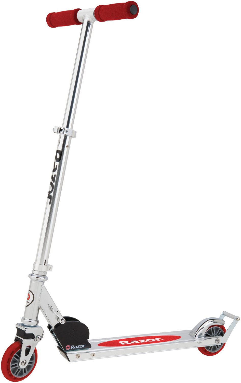 Razor A2 Kick Scooter &ndash; Red, Wheelie Bar, Foldable, Lightweight, for Child Ages 5+