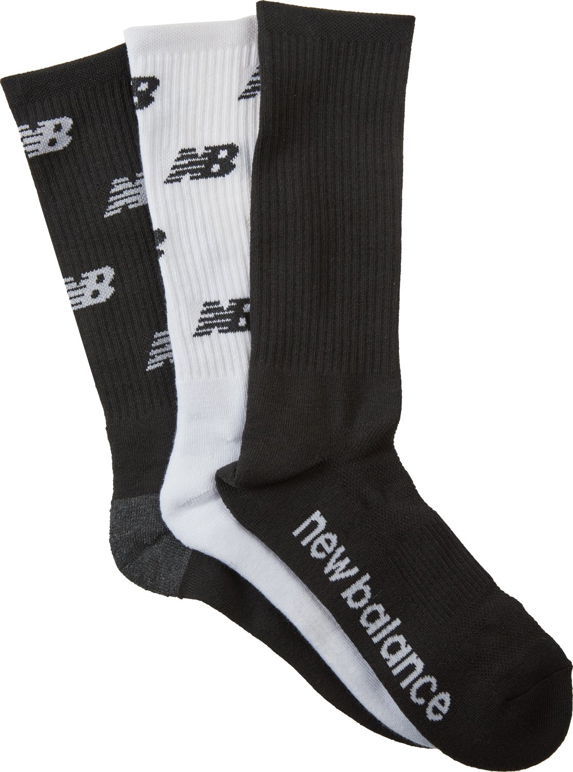 New Balance Multi NB Logo Crew Socks 3 Pack | Academy