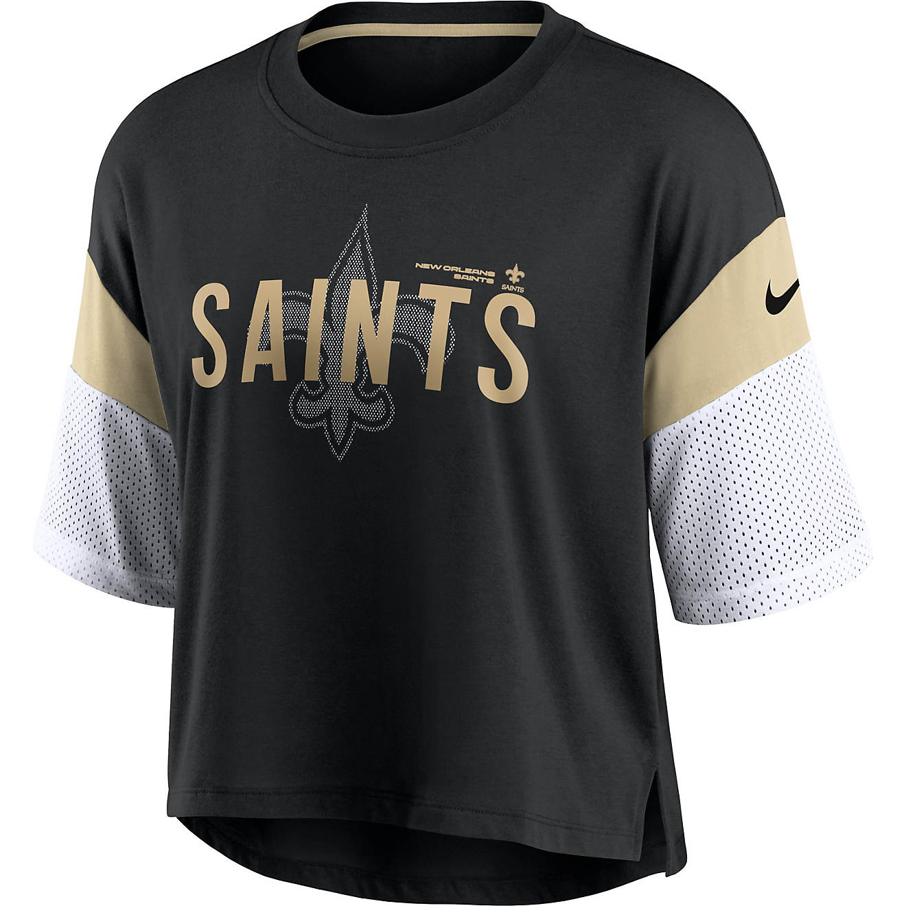 Nike Women's New Orleans Saints Short Sleeve Cropped Top                                                                         - view number 1