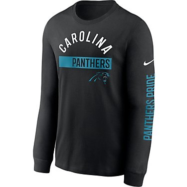 Nike Men's Carolina Panthers Team Color Bar Long Sleeve Shirt