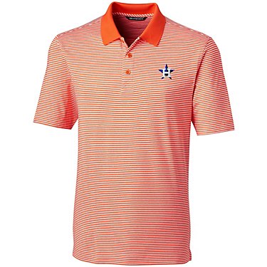 Cutter & Buck Men's Houston Astros Forge Tonal Stripe Short Sleeve Polo Shirt