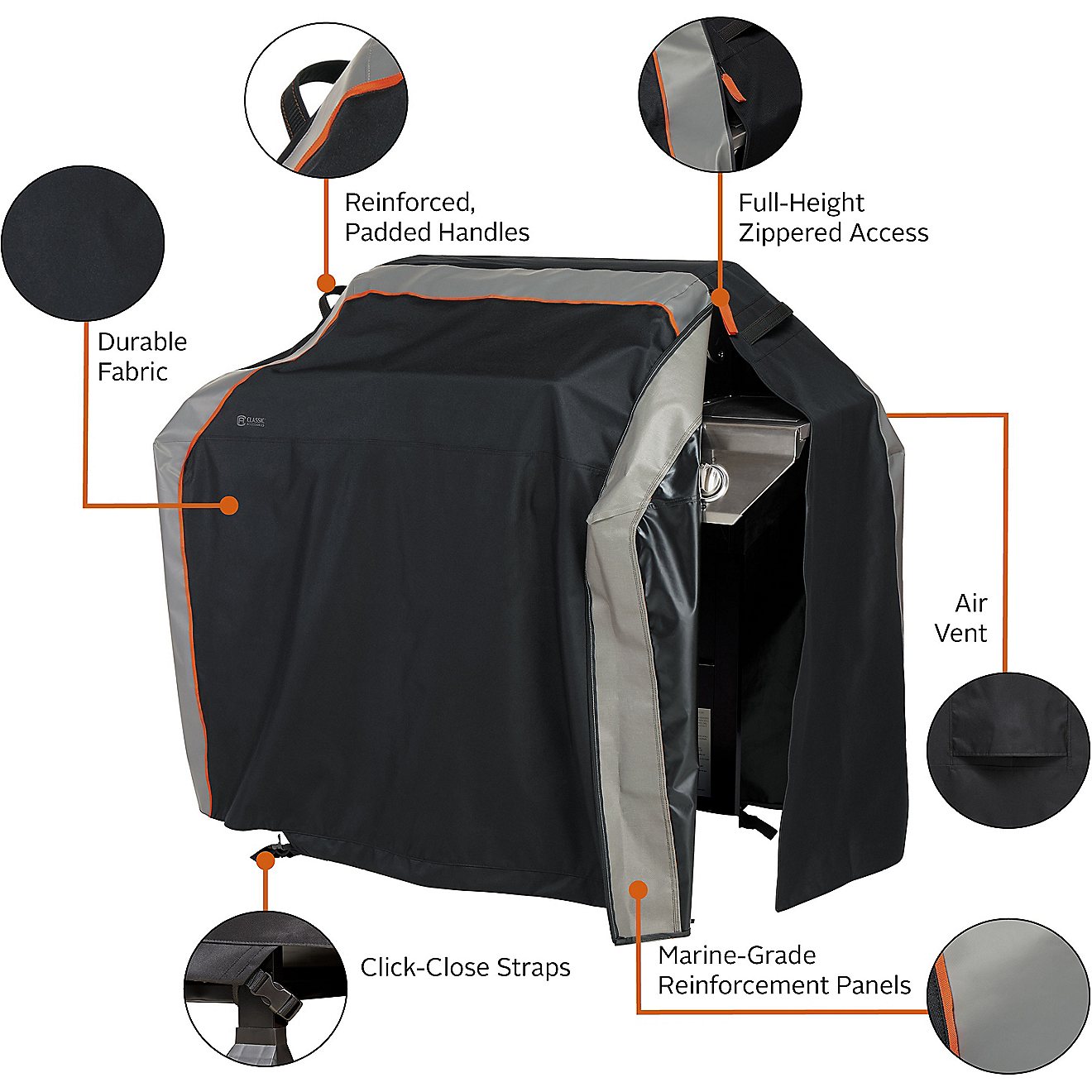 Classic Accessories SideSlider Water-Resistant 58 in Barbecue Grill Cover                                                        - view number 4