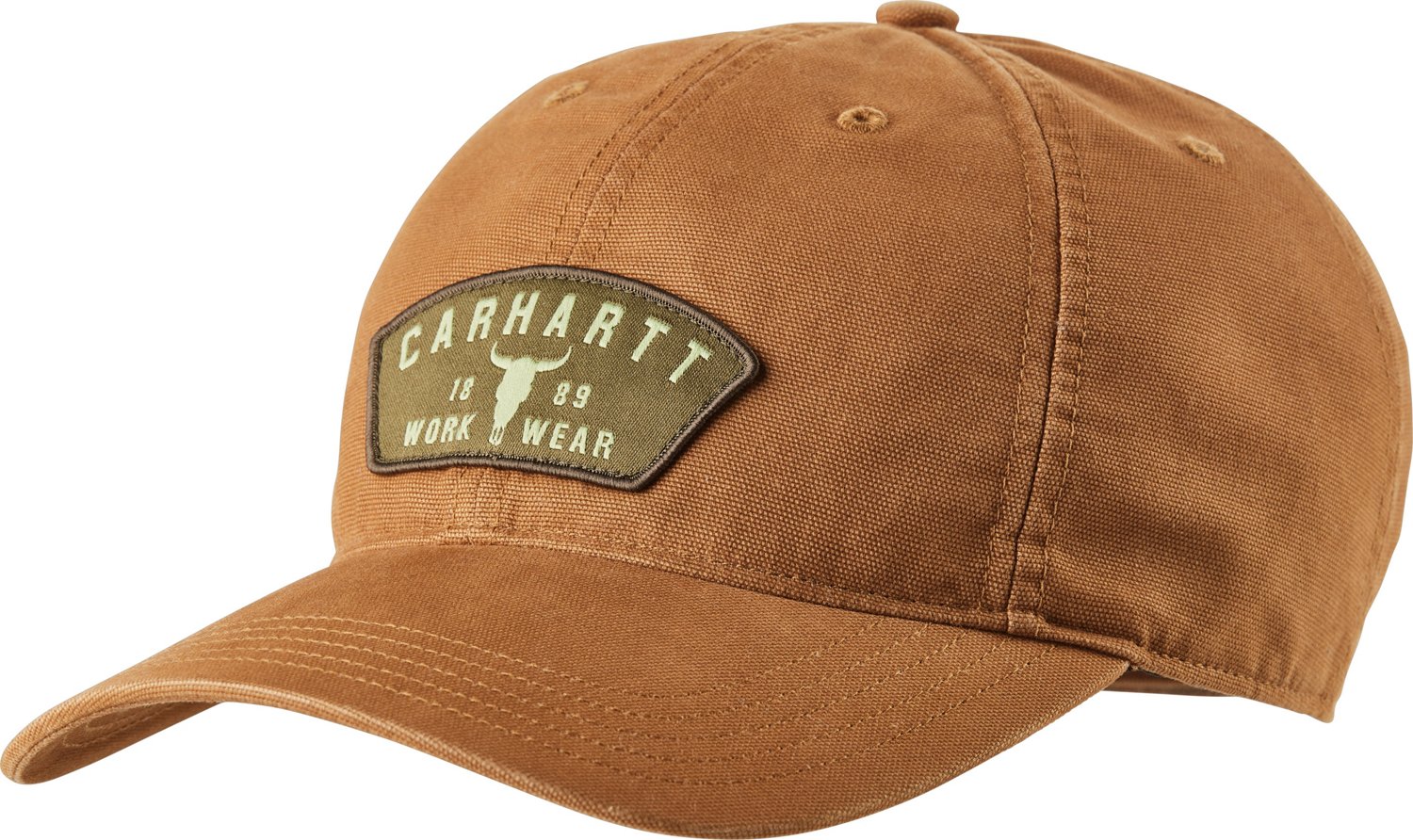 Carhartt Schweißabsorbierendes Cap 103534 für Herren mit Carhartt-Aufnäher im tr 