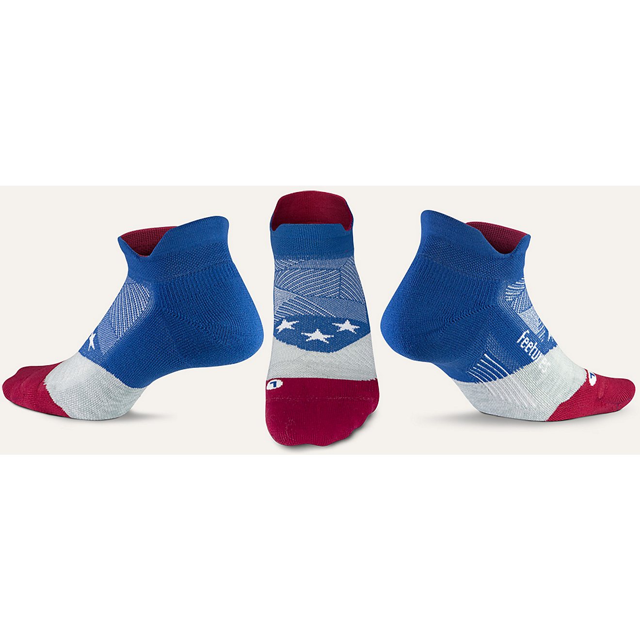 Feetures Elite Max Cushion USA Freedom No Show Running Socks                                                                     - view number 3