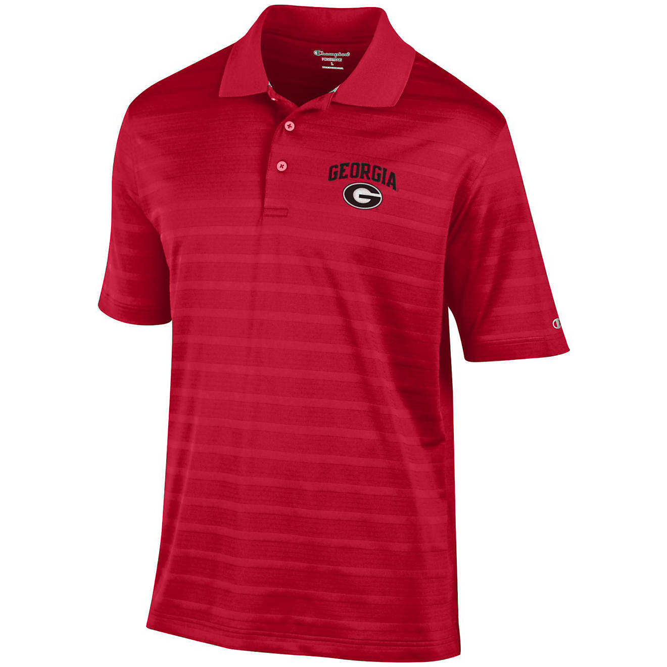 Champion Men's University of Georgia Textured Short Sleeve Polo Shirt                                                            - view number 1