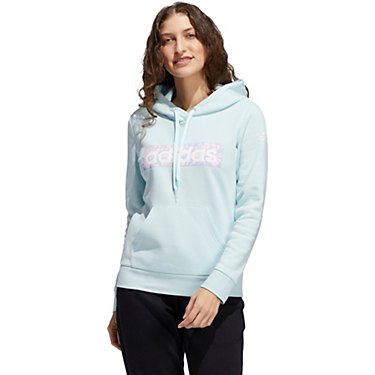 Adidas Women’s Linear Floral Graphic Fleece Hoodie