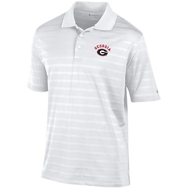 Champion Men's University of Georgia Textured Short Sleeve Polo Shirt