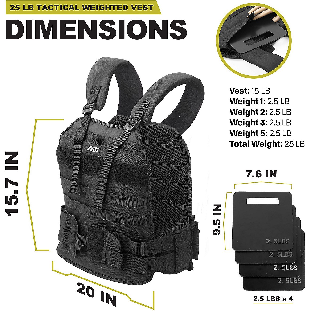 PRCTZ Adjustable Tactical Weight Vest                                                                                            - view number 2