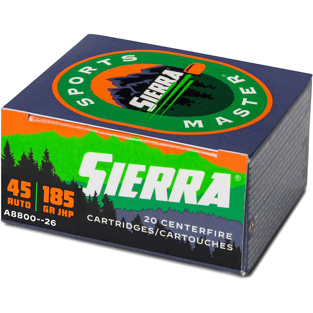 Sierra Sports Master .45 Auto 185-Grain JHP Pistol Ammunition                                                                    - view number 1