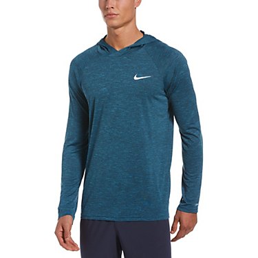 Nike Men's Swim Heather Long Sleeve Hooded Rash Guard