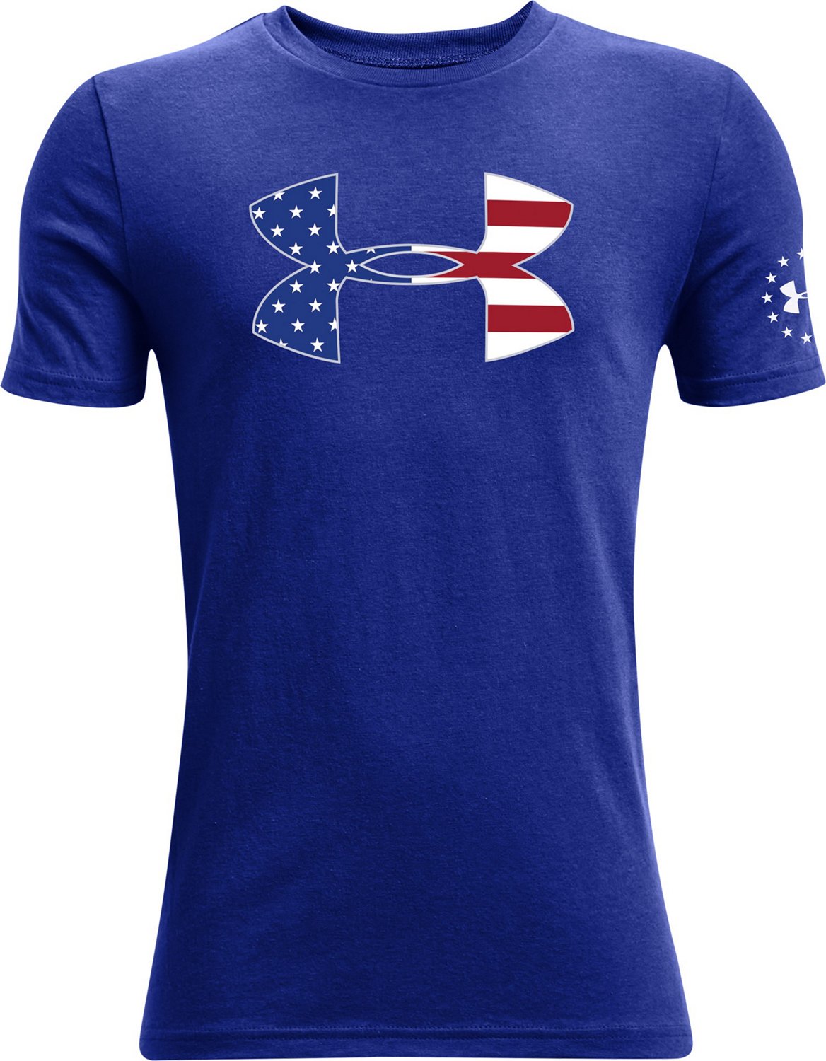Under Armour Boys' Big Logo Flag Fill Training Tshirt Academy