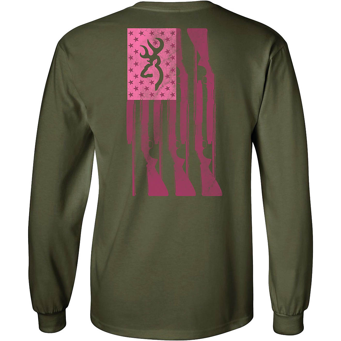 Browning Women's 2 Tone Rifle Flag Graphic T-shirt                                                                               - view number 1