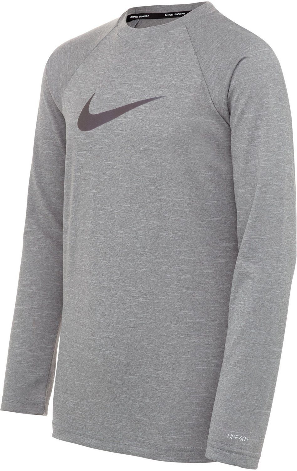 Nike Boys' Heather Long Sleeve Hydroguard Rash Guard Academy