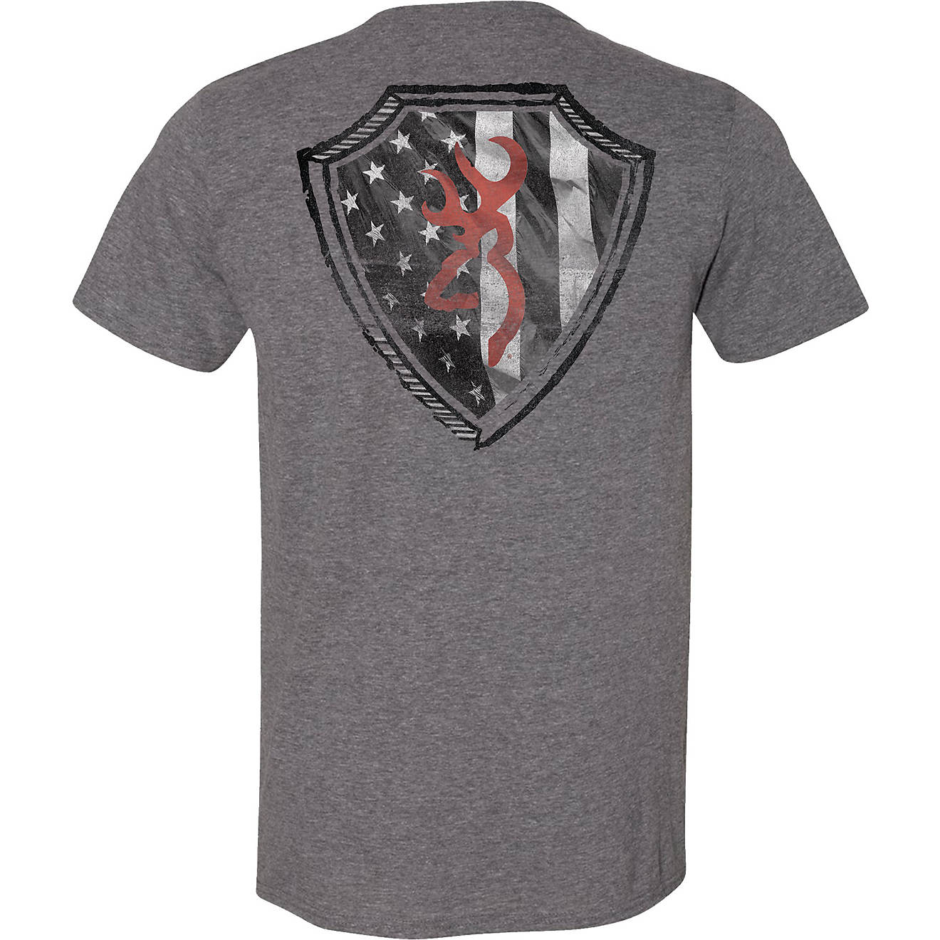 Browning Men's Stars And Stripes Buckmark Shield Short Sleeve T-shirt                                                            - view number 1