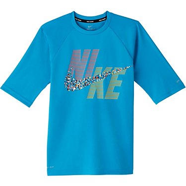 Nike Boys' Pixel Party 3/4 Sleeve Swim Rash Guard