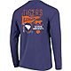 Image One Women's Clemson University Comfort Color Hand Drawn Flag Long Sleeve T-shirt                                           - view number 1 image