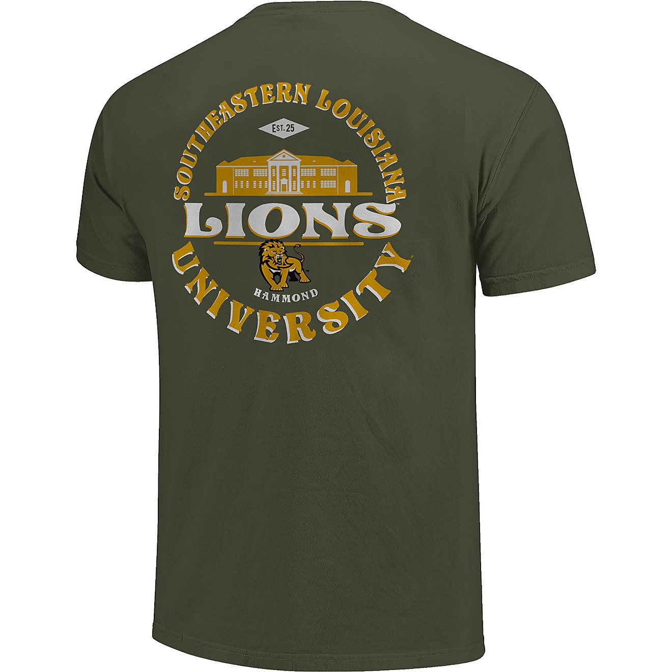 Image One Men's Southeastern Louisiana University Circle Type Building Comfort Color Short Sleeve T-shirt                        - view number 1