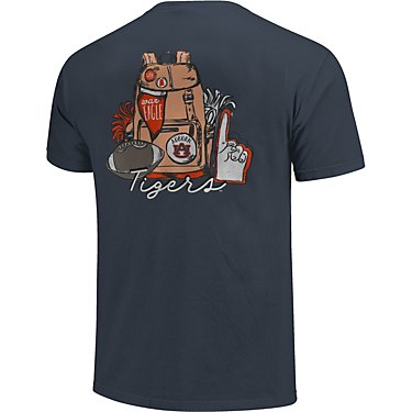 Image One Women's Auburn University Comfort Color School Spirit Backpack Short Sleeve T-shirt