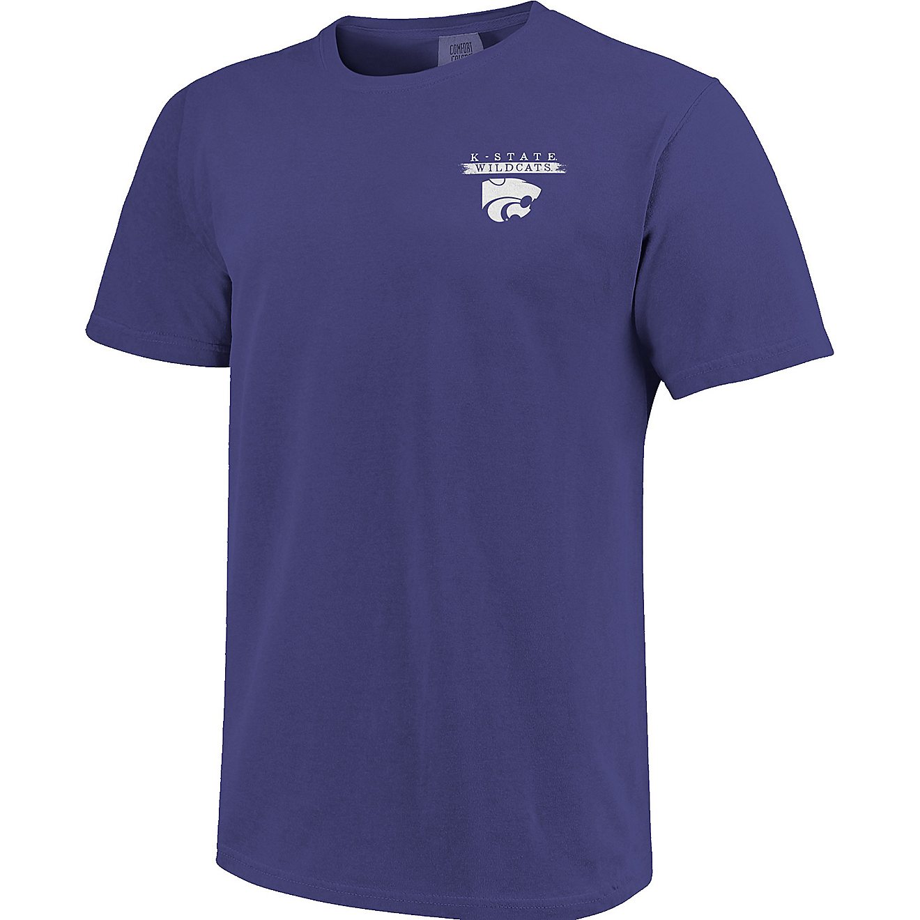 Image One Men's Kansas State University Comfort Color Fight Song Stripes Short Sleeve T-shirt                                    - view number 2
