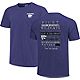 Image One Men's Kansas State University Comfort Color Fight Song Stripes Short Sleeve T-shirt                                    - view number 3 image