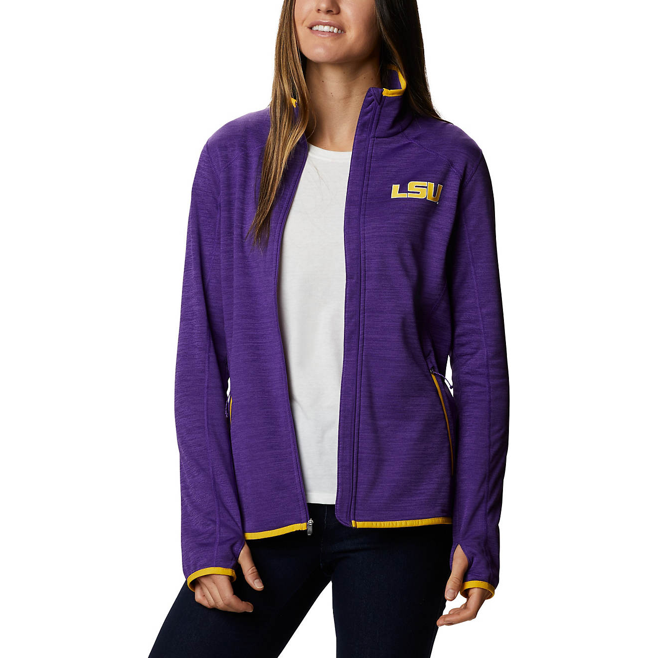 Columbia Sportswear Women's Louisiana State University Sapphire Trail Fleece Jacket                                              - view number 1
