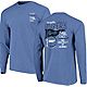 Image One Women's University of Memphis Comfort Color Hand Drawn Flag Long Sleeve T-shirt                                        - view number 3 image