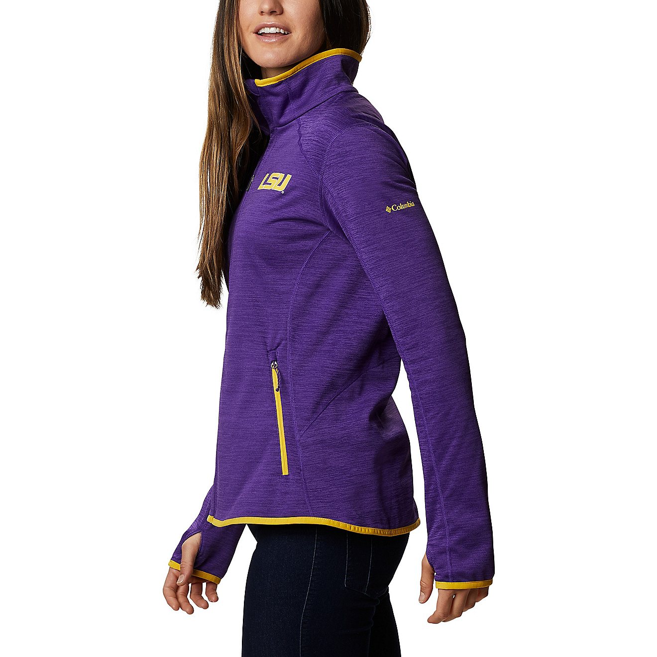 Columbia Sportswear Women's Louisiana State University Sapphire Trail Fleece Jacket                                              - view number 3
