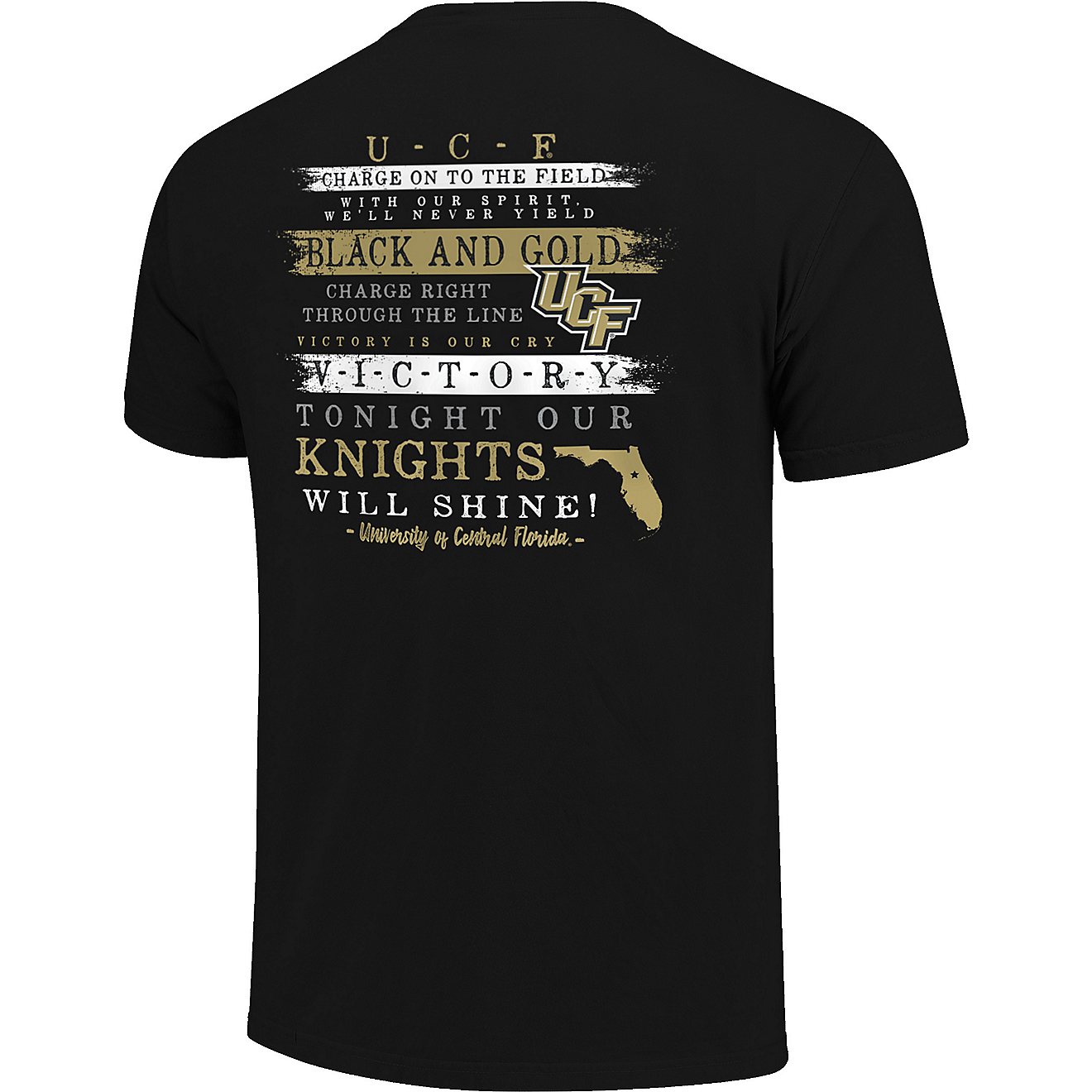 Image One Men's University of Central Florida Comfort Color Fight Song Stripes Short Sleeve T-shirt                              - view number 1