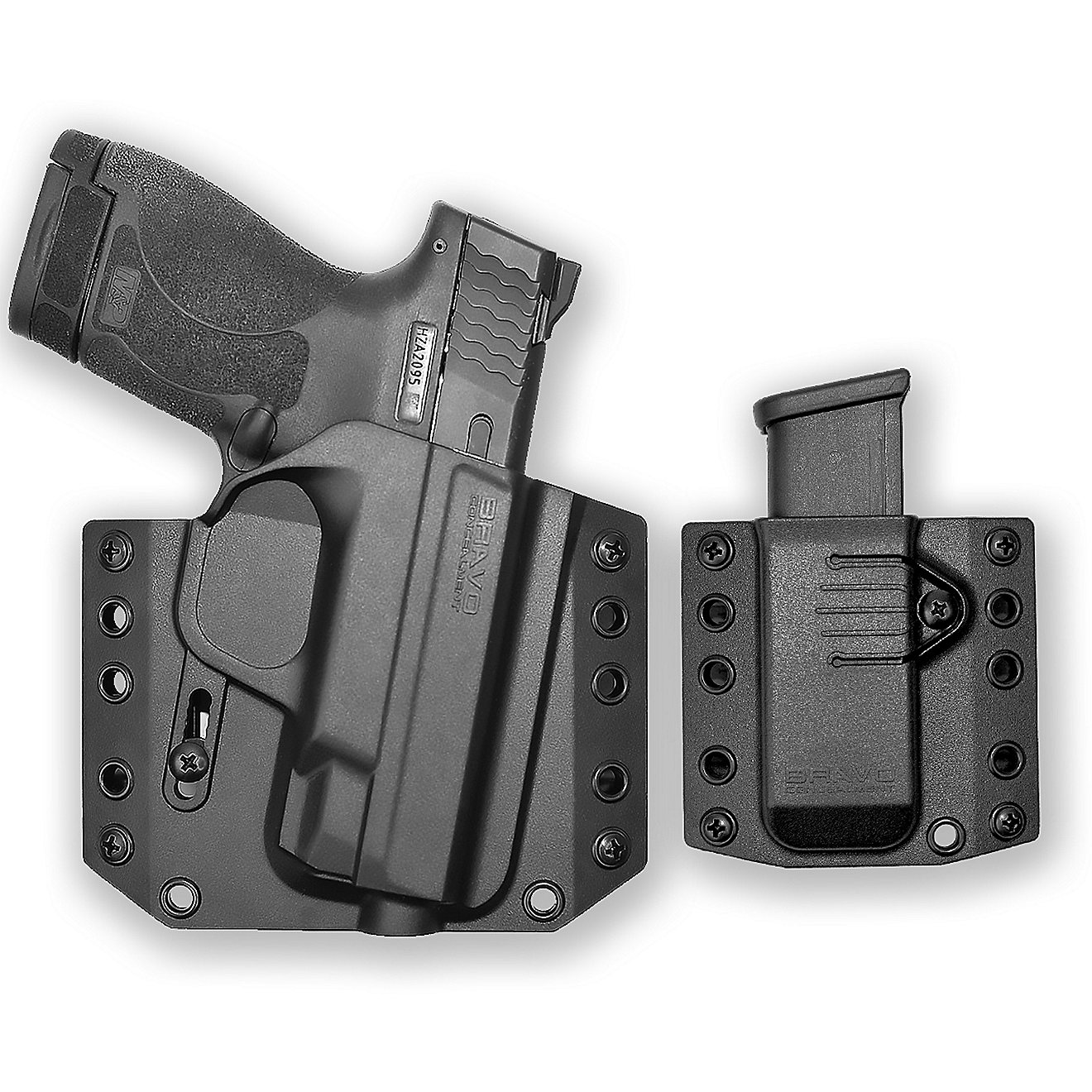Bravo Concealment: S&W: M&P 9, 40 Shield/Shield (2.0) OWB Holster + Mag Pouch                                                    - view number 2