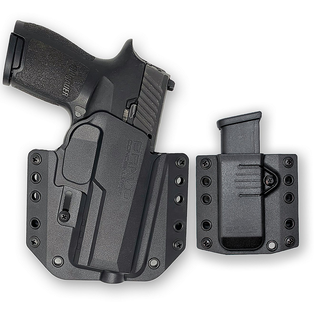 Bravo Concealment: Sig Sauer P320 9,40 Compact, Carry OWB Holster + Mag Pouch                                                    - view number 2