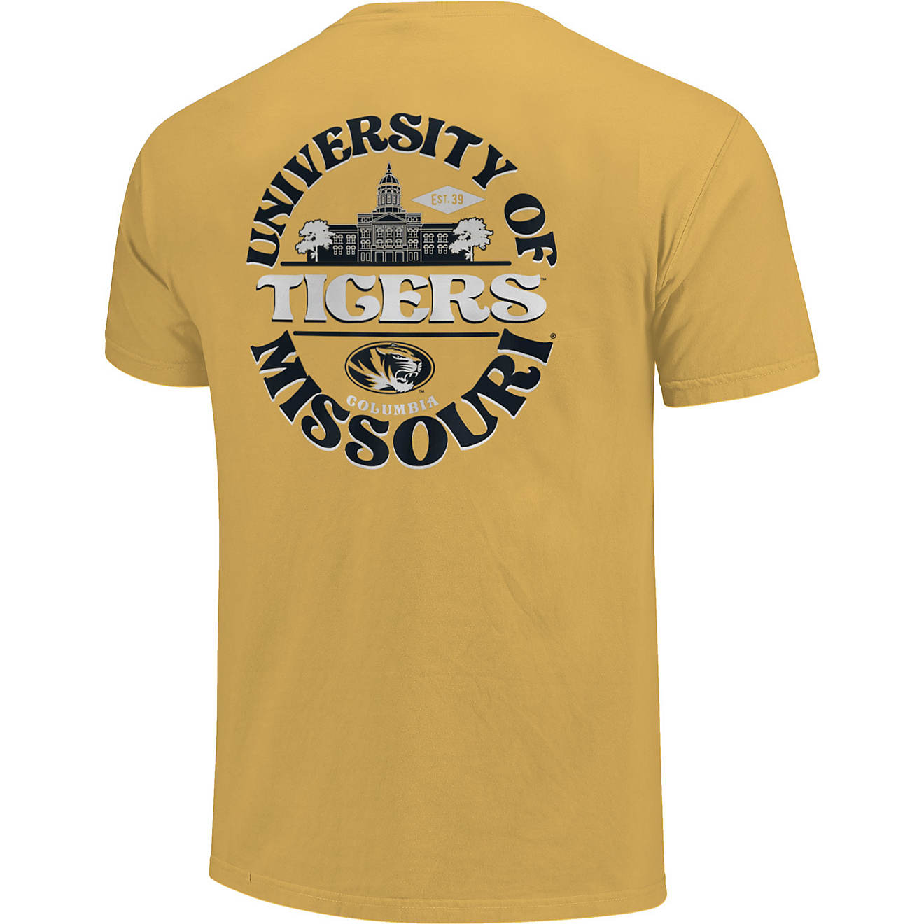 Image One Men's University of Missouri Circle Type Building Comfort Color Short Sleeve T-shirt                                   - view number 1