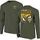 Image One Women's University of Southeastern Louisiana Comfort Color Hand Drawn Flag Long Sleeve T-shirt                         - view number 3 image