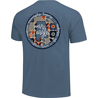 Image One Men's Auburn University Comfort Color Circle Pattern State Script T-Shirt