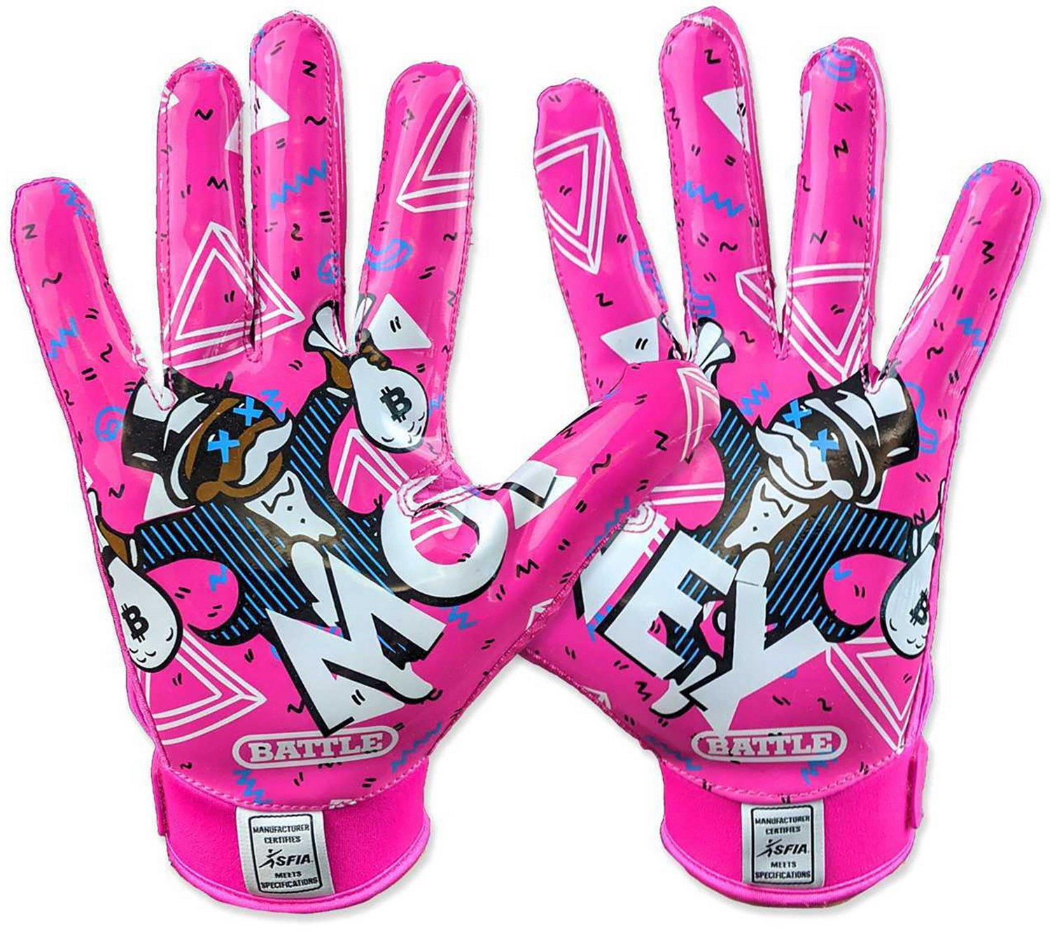 Battle Youth Money Man 2.0 Football Gloves Academy