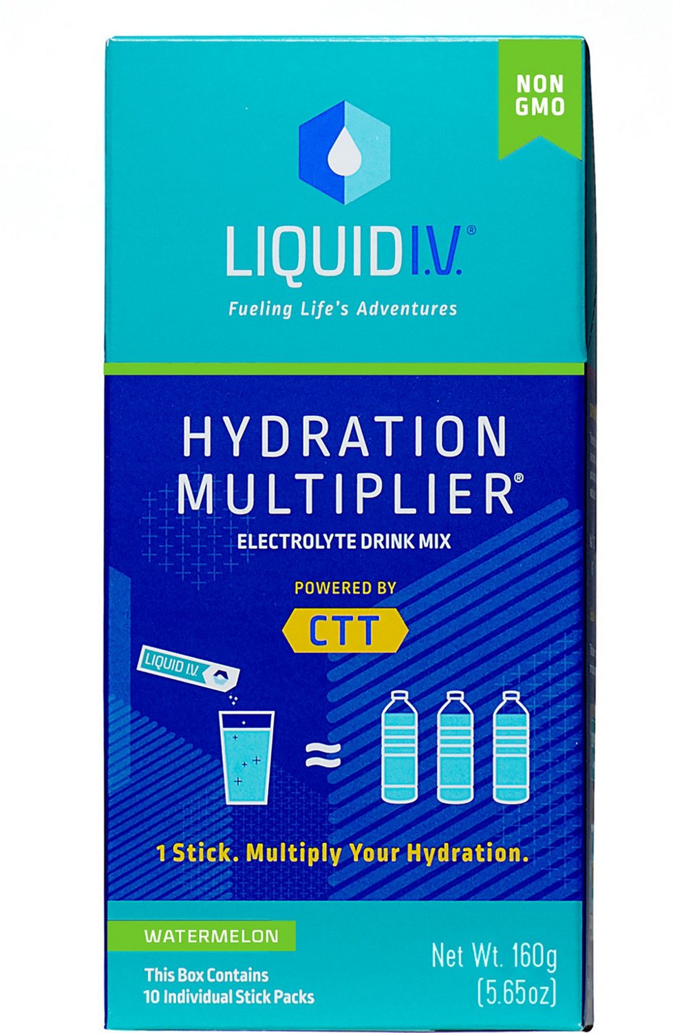 Liquid I.V. Hydration Multiplier Vegan Powder Electrolyte Supplements - Watermelon - 0.56oz each/10ct