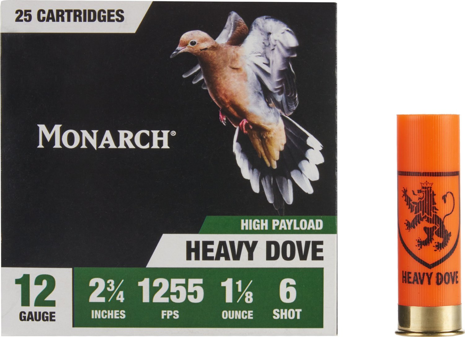 Monarch 12Gauge 6 Shot Heavy Dove Shotshells Academy