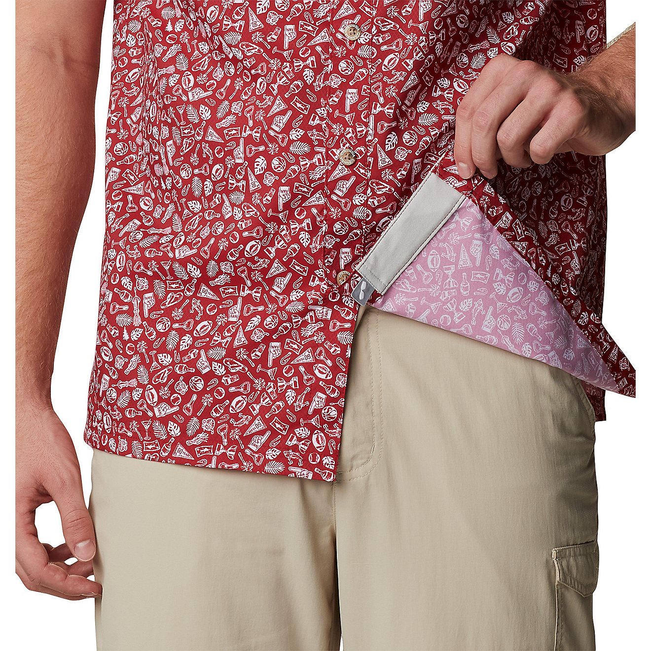 Columbia Sportswear Men's University of Oklahoma Super Slack Tide Button Down Shirt                                              - view number 5