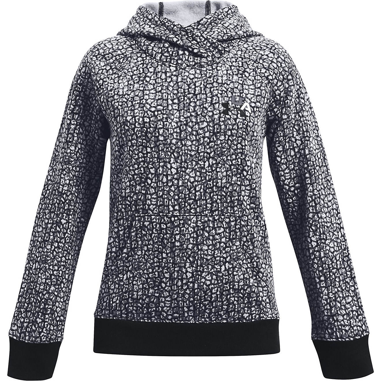 Under Armour Girls' Rival Fleece Print Hoodie                                                                                    - view number 1