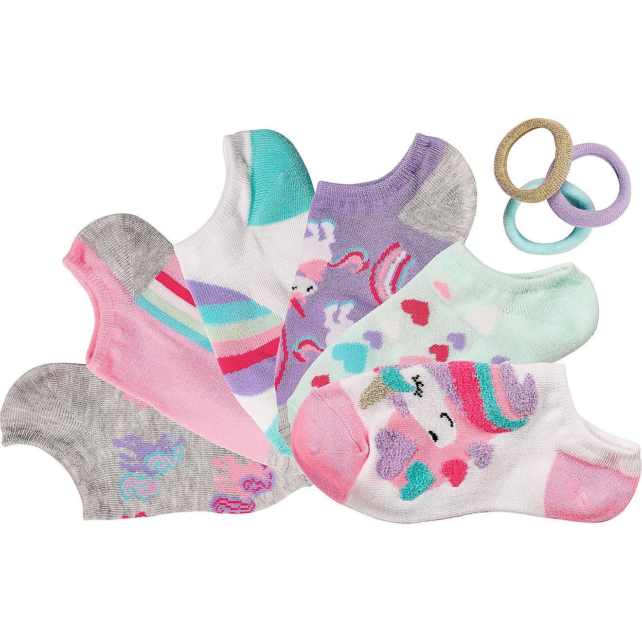 BCG Unisex Kids' No-Show Socks with Hair Ties                                                                                    - view number 1