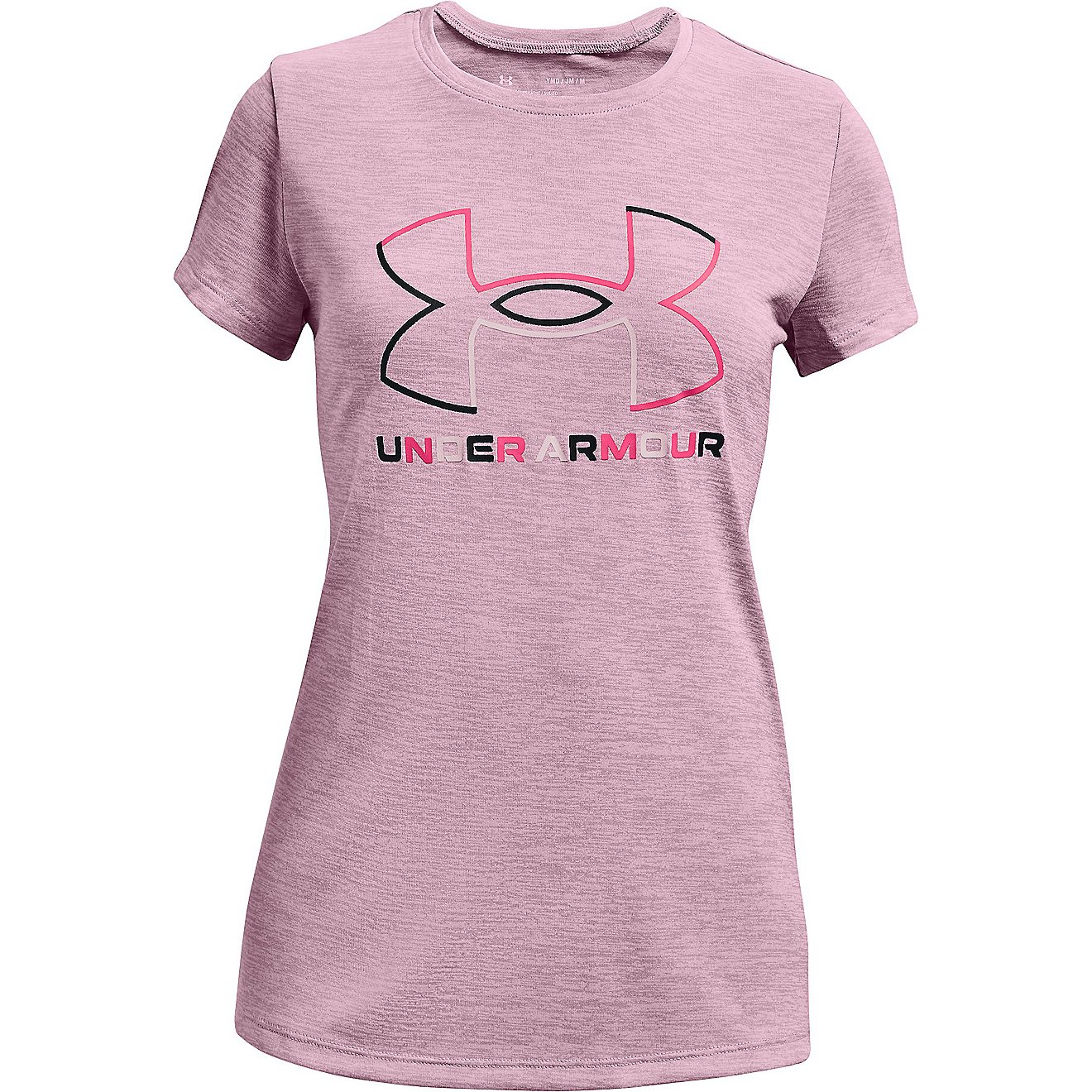 Under Armour Girls' Big Logo Twist Short Sleeve T-shirt                                                                          - view number 1