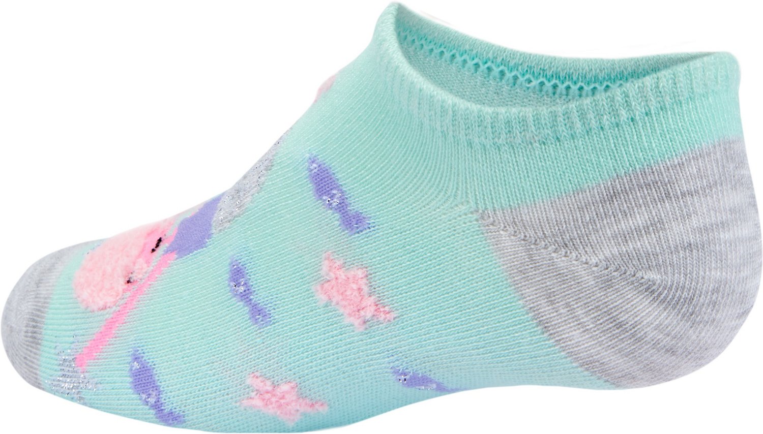 BCG Unisex Kids' NoShow Socks with Hair Ties Academy