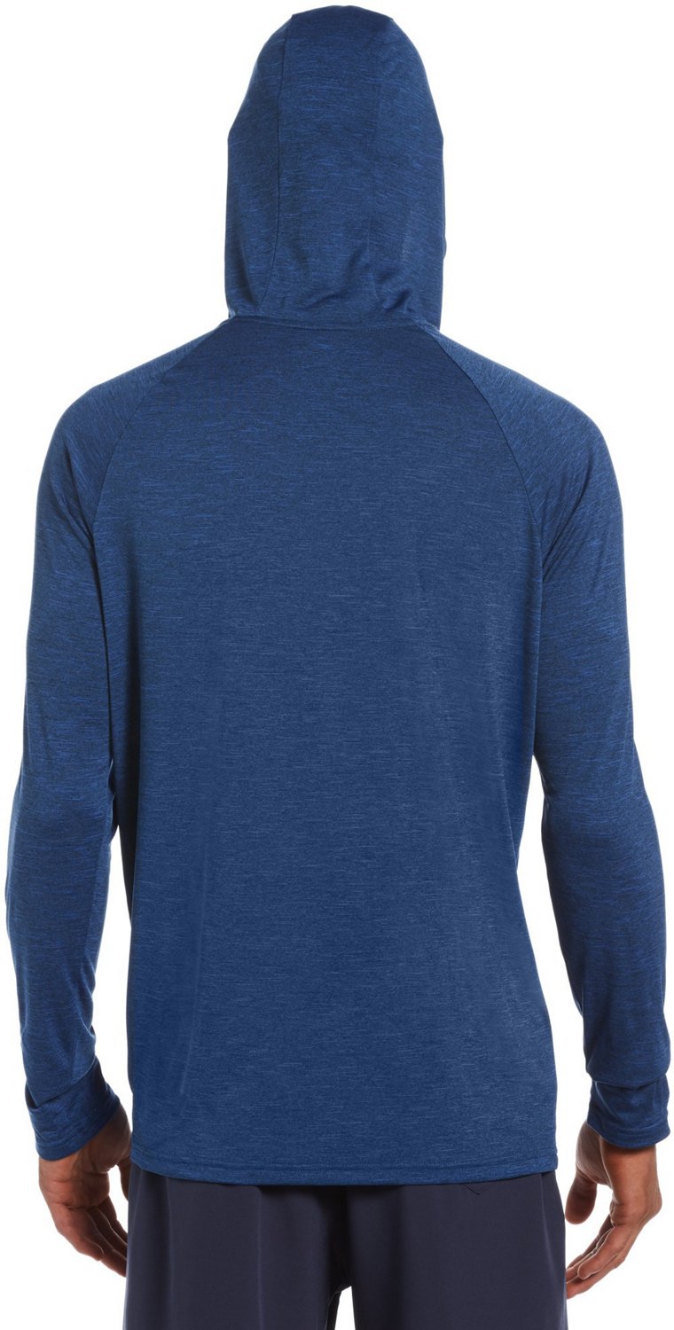 Nike Men's Swim Heather Long Sleeve Hooded Rash Guard Academy