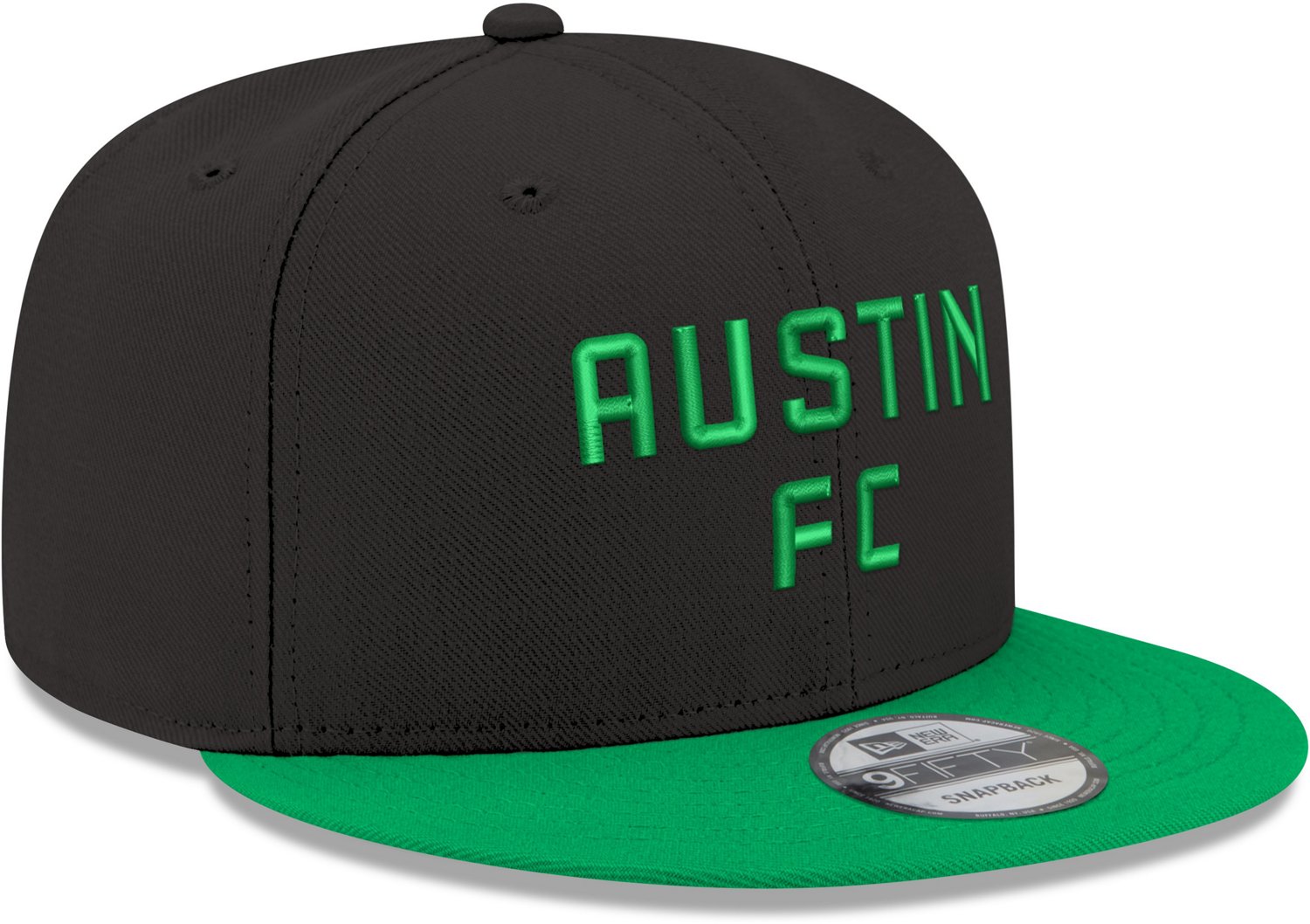 New Era Men's Austin FC GCP Black Isl Green 9FIFTY Cap Academy
